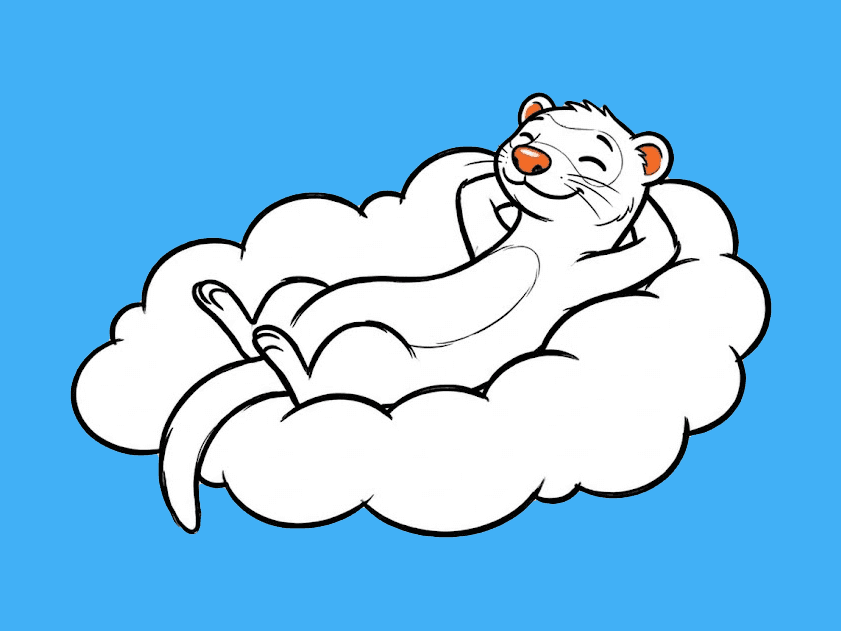 SocialFerret cloud mascot