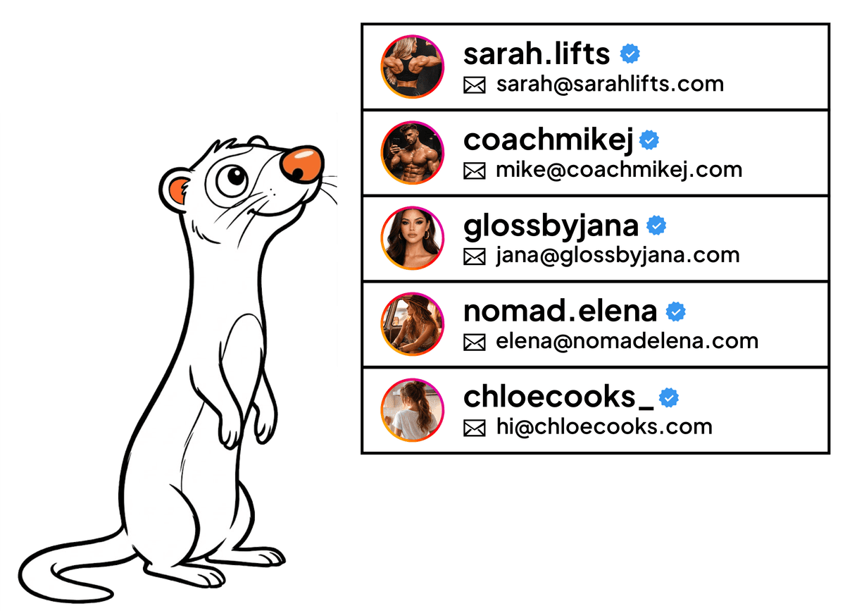 SocialFerret — find creator emails from Instagram profiles